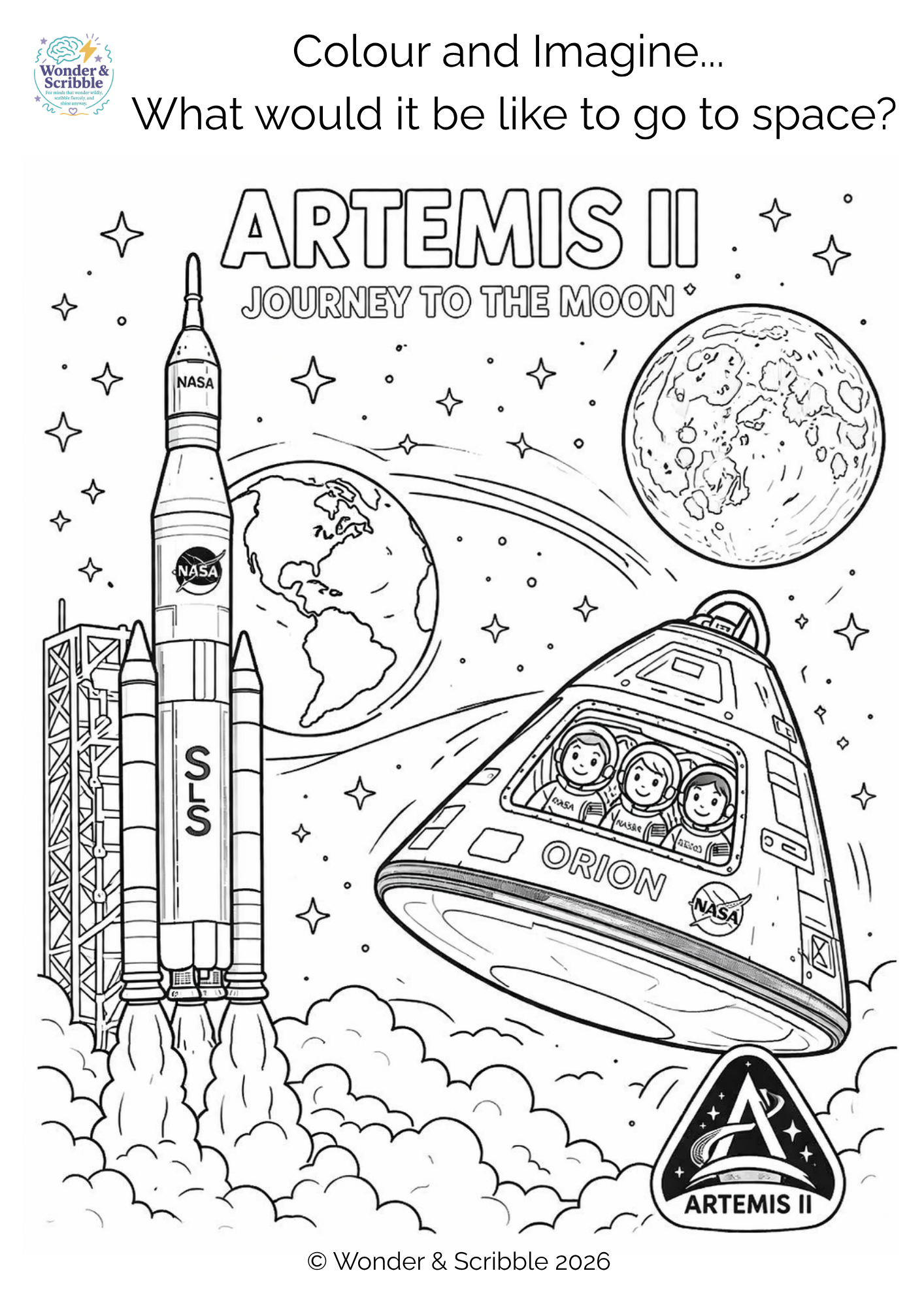Freebie - Artemis II Spacecraft Poetry Activity -