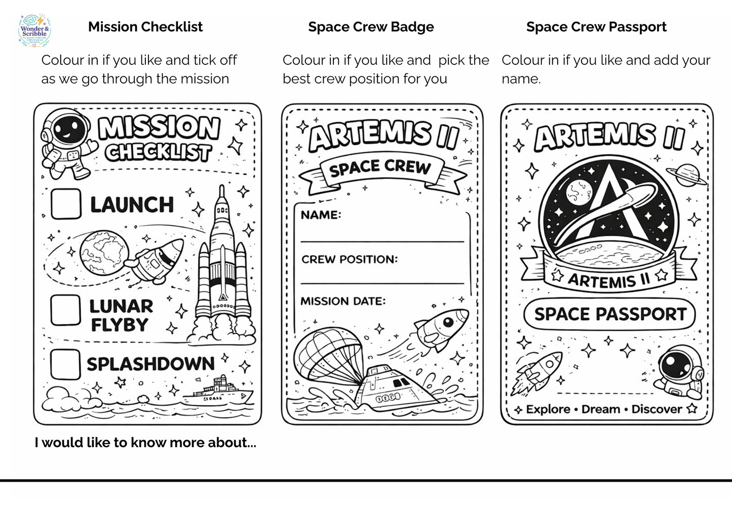 Artemis Week: Come to Space With Us (FREE Download)